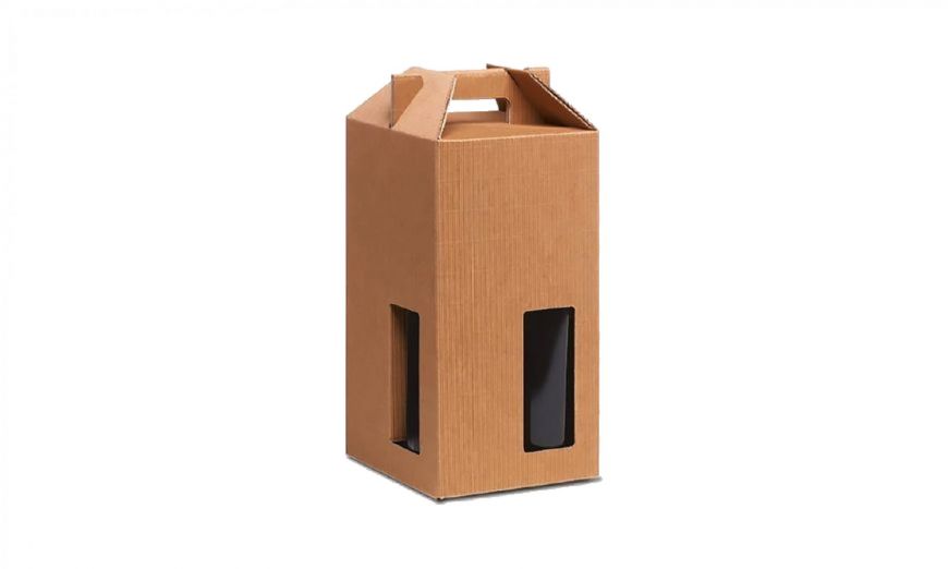Scatola porta 4 bottiglie da 33cl - 10 Pz.