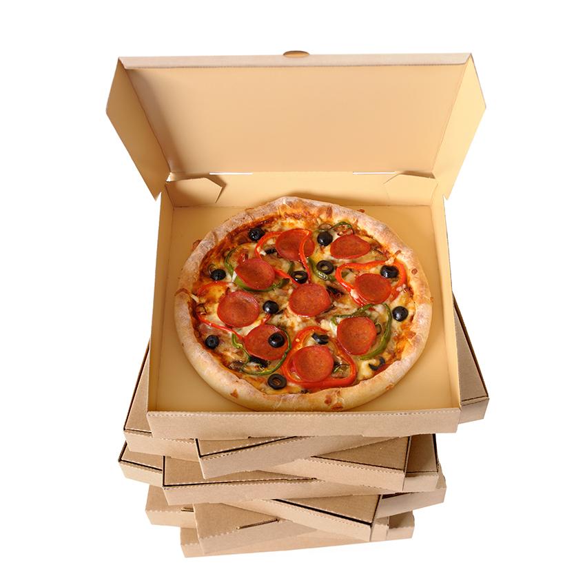 Scatole pizza avana 33x33 H4 cm - 40 pezzi